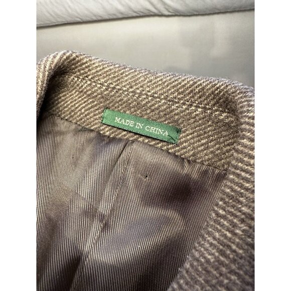 Lauren Ralph Lauren Wool Cashmere Brown Overcoat Peacoat Men's Size 42R - Picture 4 of 9